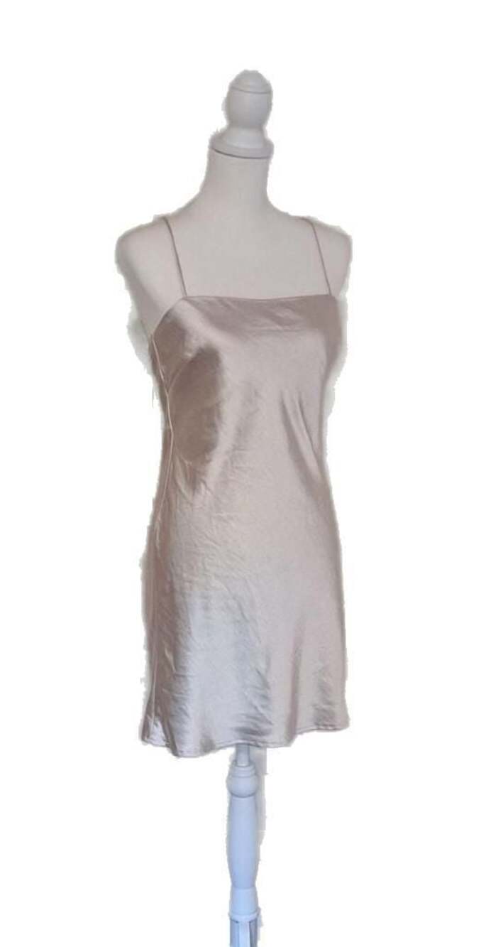 Princess Polly Champagne Satin Mini Slip Dress